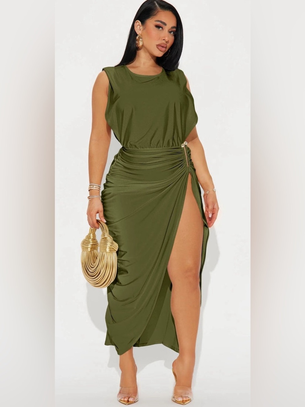 FASHION NOVA SPICE IT UP MIDI DRESS